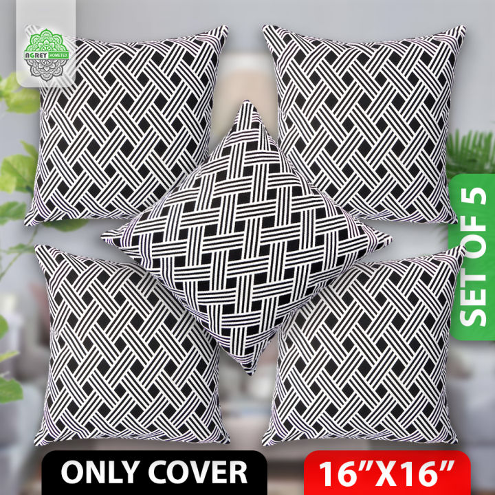 Decorative%20Cotton%20Cushion%20Cover_Black_(16"x16")_Set%20of%205_Only%20Cover%20-%20Image%202