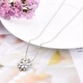 Trendy Korean Fashionable Flower Chain Choker Necklaces for Girls Simple Stylish - Snowflake Flower Pendant Necklace for Women Simple New Collection. 