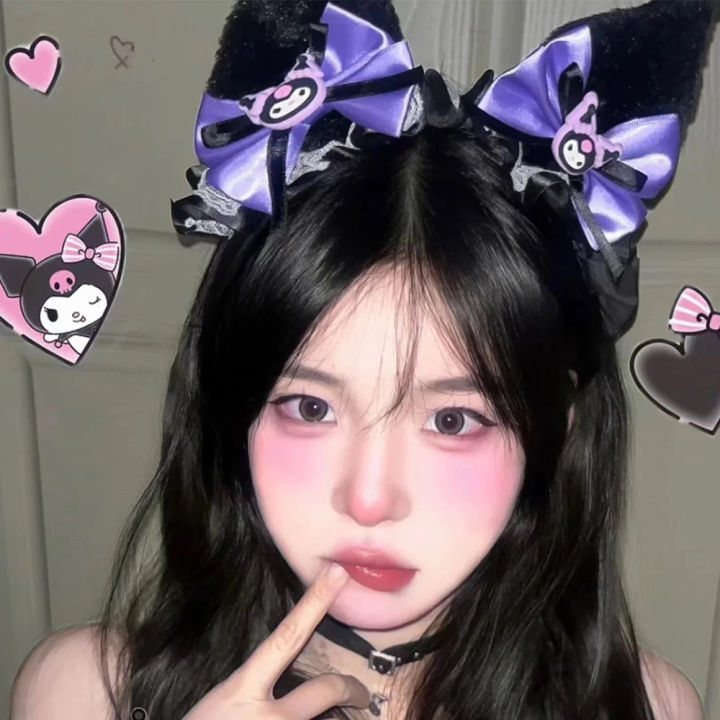 1Pcs%20Sanrio%20Cartoon%20Anime%20Kuromi%20Little%20Devil%20Hairband%20Simulation%20Plush%20Cute%20Ears%20Headband%20Girls%20Exhibition%20Accessories%20-%20Image%203