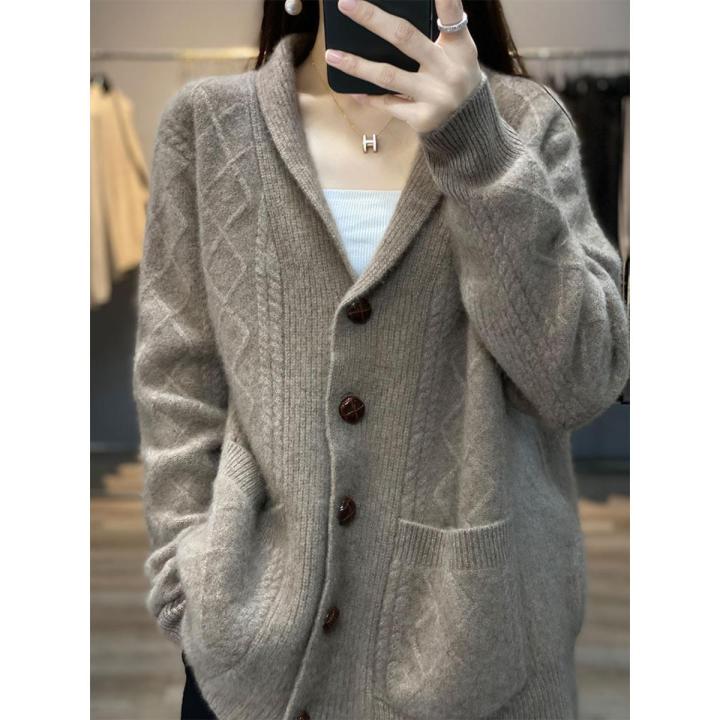 Autumn Winter High Quality Premium Knitted Cardigan Women's
