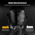 Cyberpunk Cosplay Mask Party Prop Airsoft Paintball CS Wargame Sports Mask Double Sided Anti-fog Lens Protective Gear. 