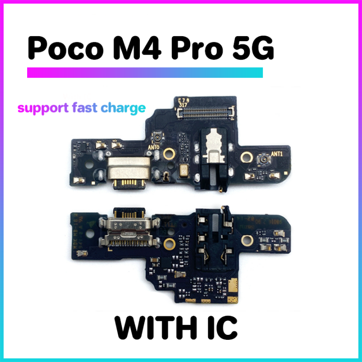 Original USB Charging charger dock board port for Xiaomi Poco M4 X4 F4 Pro GT 5G 4G IC Mic Microphone USB Port ribbon flex Cable Phone Tail plug Data cable signal interface