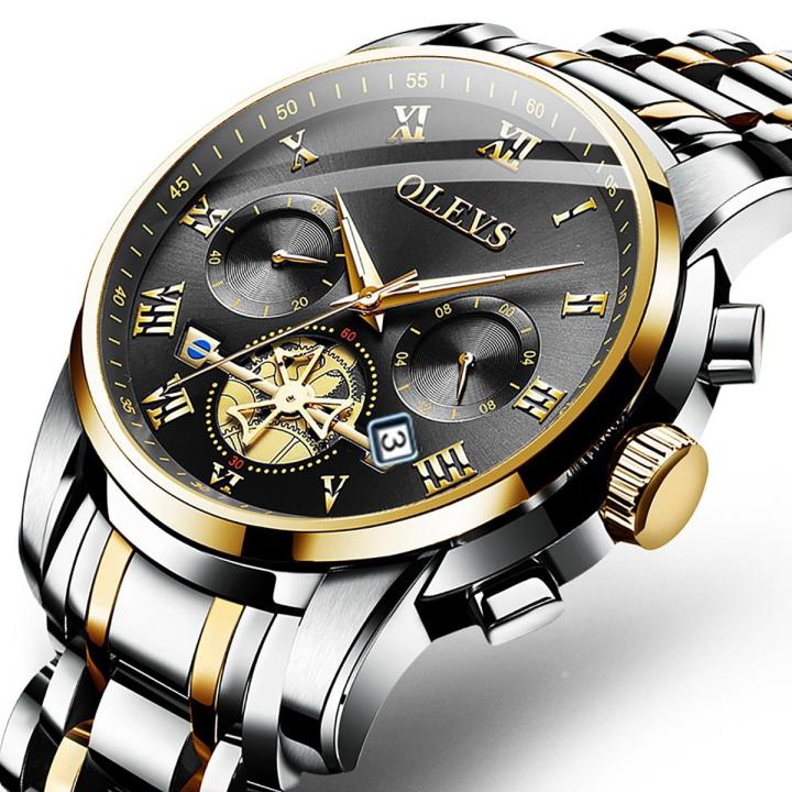 Stainless Steel Chronograph Wrist Watch For Men