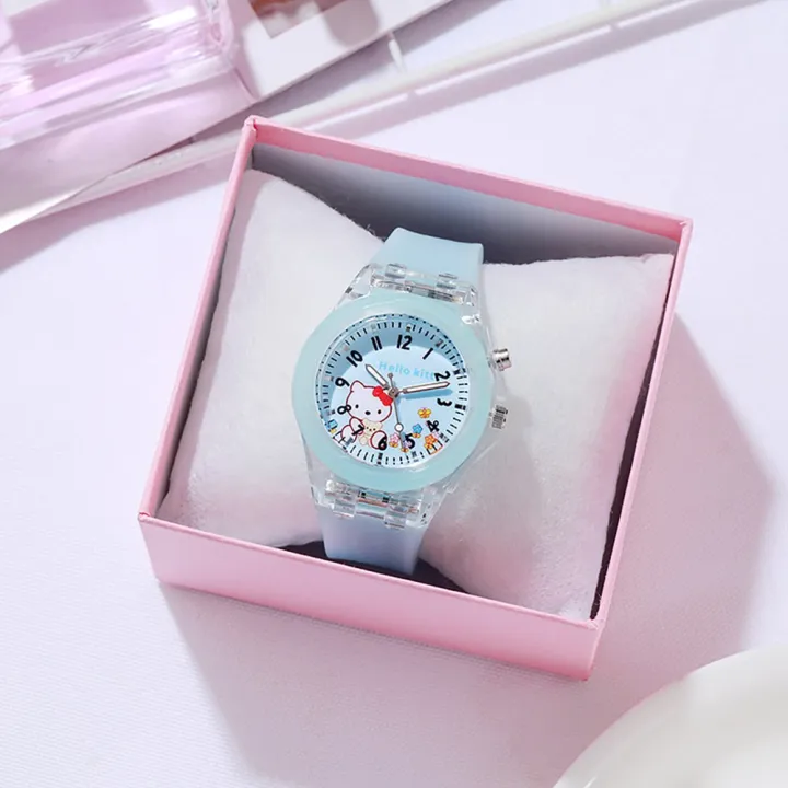 Kingstar123%20Children%20Cartoon%20KT%20Cat%20Luminous%20Watch%20Female%20Student%20Korea%20Simple%20Cute%20Girl%20Heart%20Silicone%20Strap%20-%20Image%206