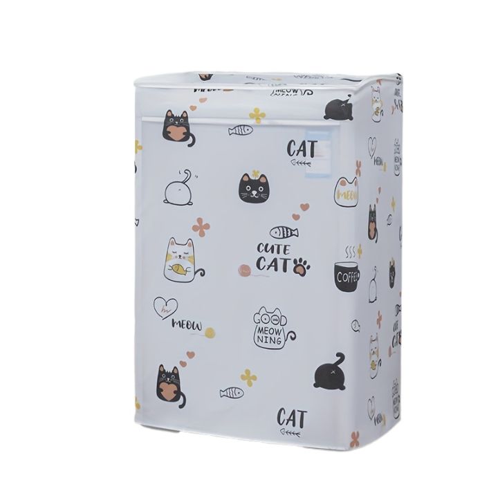 1pc%20Waterproof%20Washing%20Machine%20Cover,%20Top%20Loading%20Washing%20Machine%20Cover,%20Arranged%20Roller%20Laundry%20Dustproof%20Protector%20-%20Image%202