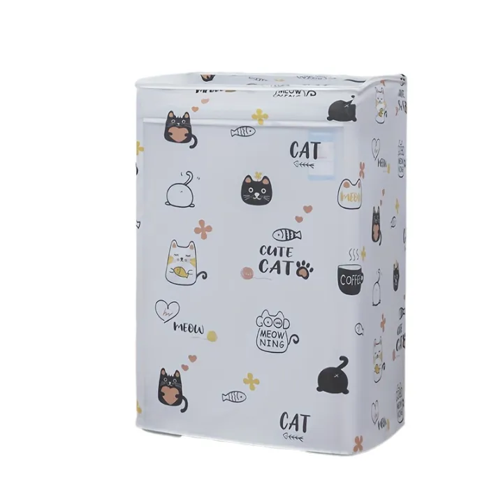1pc%20Waterproof%20Washing%20Machine%20Cover,%20Top%20Loading%20Washing%20Machine%20Cover,%20Arranged%20Roller%20Laundry%20Dustproof%20Protector%20-%20Image%202
