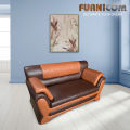 Furnicom Sofa Set Leather Rolled Arm Fluffy Arm Sofa/ one & Two Seater Living Room or Office Sofa. 