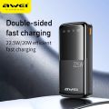 Awei P13K 20000mAh Super Fast Charge 22.5W PD+QC Digital Display Slim Powerbank.