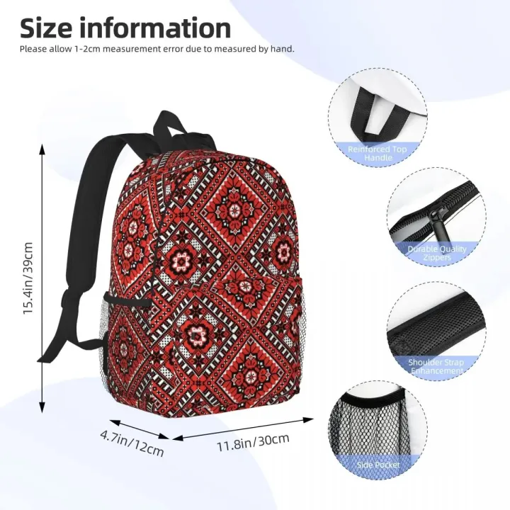 Ukraine%20Ukrainian%20Embroidery%20Ornament%20Backpack%20for%20Men%20Women%20Water%20Resistant%20School%20College%20Boho%20Bag%20Printing%20Bookbags%20-%20Image%204