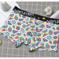 Nanjiren Men's Underwear Pure Cotton Boxer Brief Antibacterial Breathable Cotton Boxer Shorts Head Print Youth Shorts.