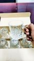 Everyday Use Good Quality Strong Tea coffee Cup Set exclusive glassware Crystal Clear transparent Beautiful unique design Premium Cup Set 6 Piece 190 Ml.
