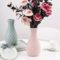 Nordic style diamond pattern vase fake plastic flower vase pot home decoration( 1psc) - Flower Vase.