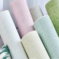 50cmX10m linen 3D foam self-adhesive PVC solid color luxury waterproof background wall decoration wallpaper wall sticker. 