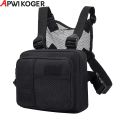 Tactics Vest Bag Streetwear Punck Chest Bag Fashion Portable Oxford Multifunctional Multi-pockets Waterproof for Running Travel.