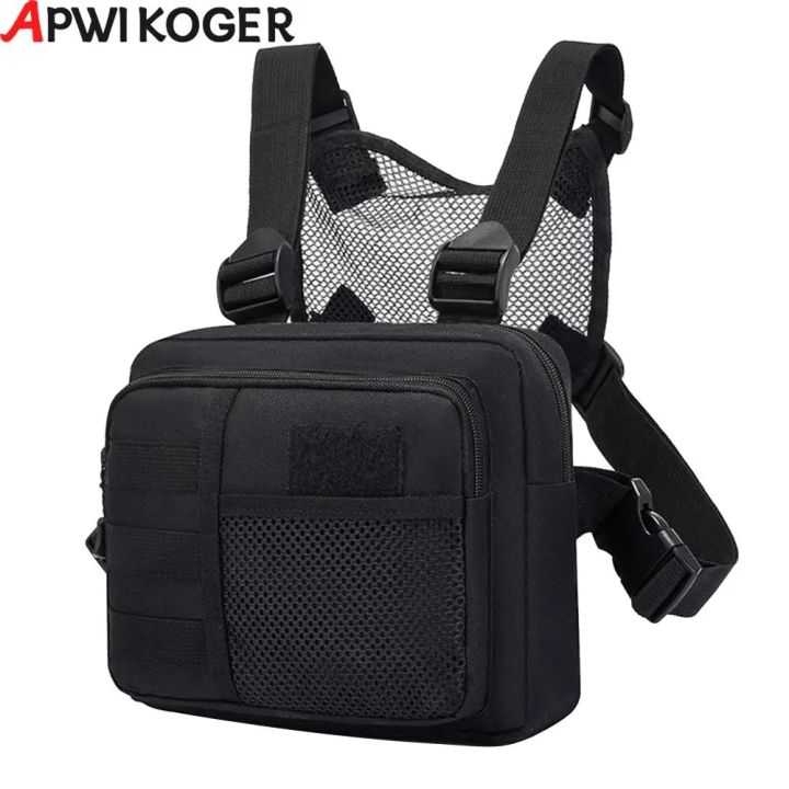 Tactics Vest Bag Streetwear Punck Chest Bag Fashion Portable Oxford Multifunctional Multi-pockets Waterproof for Running Travel