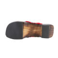Factory sales of Japanese flip-flops, women's roasted paulownia clogs, flat bottoms, angle sandals, anti-slip wear-resistant wooden slippers, medium and high soles.