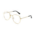 Zhou Yangqing's same flat mirror Internet celebrity glasses frame, female Korean version of the tide metal thin retro round face glasses frame.