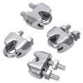 2mm 1/16 Inch Stainless Steel Wire Rope Cable Clamp Fastener 12pcs. 