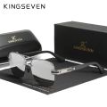 KINGSEVEN New Design Sunglasses For Men Polarized Gradient Women Sun glasses Semi-Rimless Square Half-Frame Retro Eyewear 2023.