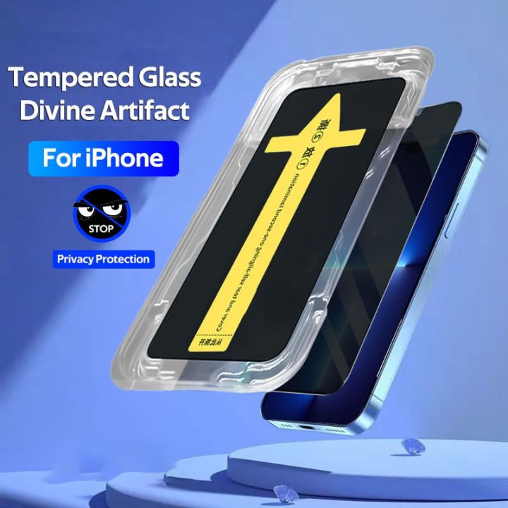 TBTIC%20One%20Click%20Installation%20Compatible%20For%20iPhone%2014%20Plus%2013%2012%2011%20Pro%20X%20Xs%20Max%20XR%20Screen%20Protector%20With%20Easy%20Install%20Kit%20Guide%20Artifact%20Applicator%20HD%20Privacy%20Full%20Coverage%20Screen%20-%20Image%202