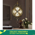 Elegant, traditional, ornate, hand painted modern grandfather wall clock for new home or office fancy ethnic luxury handmade decoration, swing pendulum large 29.5 inches.  - wall clock. 