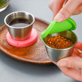 1pcs Salad Dressing Container To Go Reusable Stainless Steel Sauce Cups.