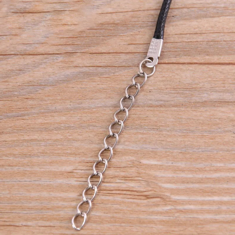 10PCS Adjustable Black Leather Cord Rope For DIY Necklace