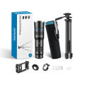 APEXEL HD Metal 20-40x zoom telescope lens phone telephoto Lenses With Extendable Mini Tripod for Samsung iPhone all Smartphones. 