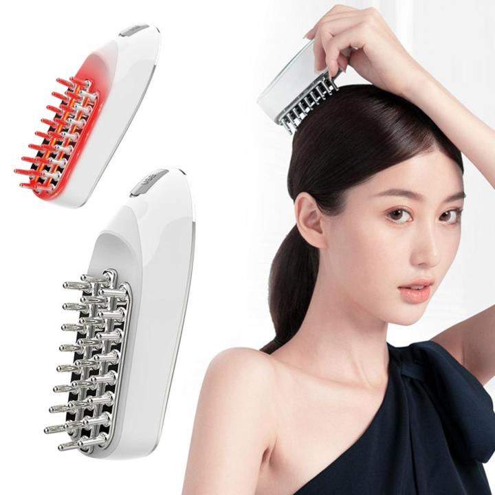 4 in 1 Electric Head Massage Comb RF Led Light EMS Vibration Therapy Hair  Growth Anti Hair Loss Comb Head Massager