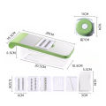Vegetable Slicer Cutter Grater Chopper Food Slicer Dicer Hand Guard Set Kitchen Manual Slicer Kitchen Tool Accessories Rust-Free Blades with 5 Removable Blades and Storage Box-Graters, Peelers & Slicers -Bix Super Shop.