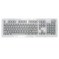 106 Keys Keycaps OEM Height Two Colors Injection Fastness OPQ Opaque Keycaps for 61/87/104 Keys Mechanical KeyboardLight Grey Black Letters. 