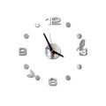 Acrylic Wall Clocks Frameless Modern 3D Wall Clock Stickers for Living Room Bedroom Office Living Room12 inch  Black and Sliver by Doob Cart. 
