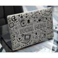LSKN2358 - Social Media Seamless Pattern Laptop Sticker For Any Kind of Laptop Stickers Waterproof Removable Laptop Sticker (10.5X15.5 Chayapoth. 