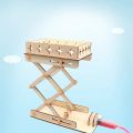 DIY Hydraulic Lift Table Model Kit Electric Wooden Science Experiments Toys for Children Educational Handmade Assemble Toys. 