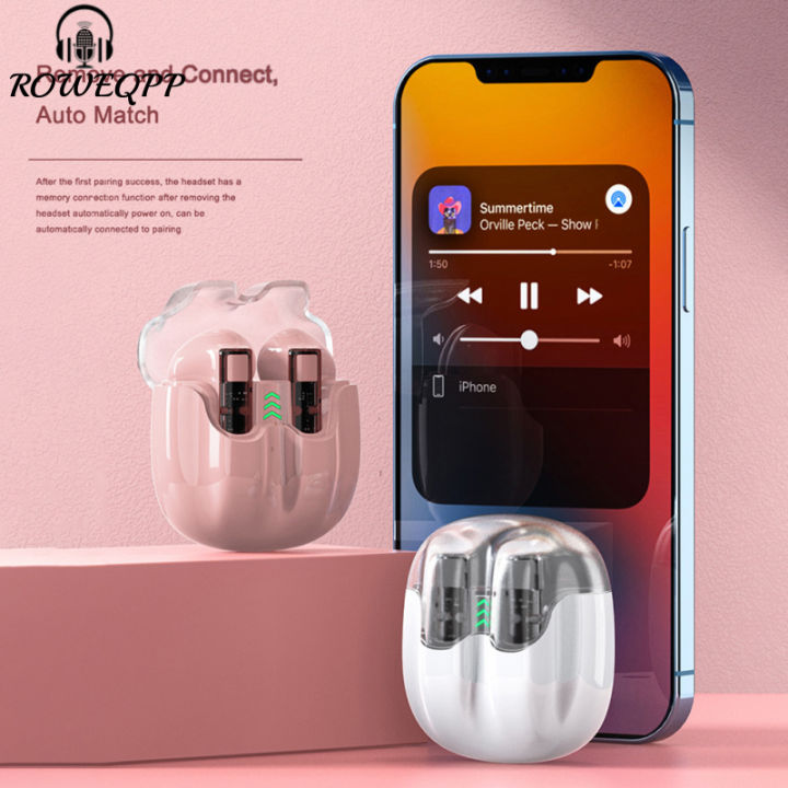 ROWEQPP C21 Wireless Earbuds Touch Control Earplug Headset