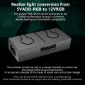 RGB Convertor 3pin To 4pin ARGB Light Fan Converter With 3-Way Splitter 5V/3pin ADD-RGB To 12V/4PIN Adapter.