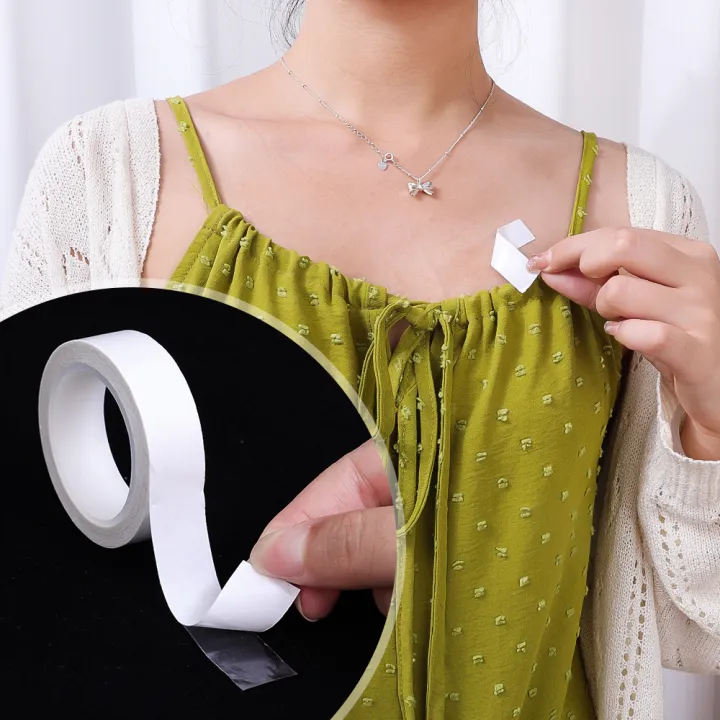 1/2Rolls%20Waterproof%20Dress%20Cloth%20Tape%20Double-sided%20Self%20Adhesive%20Breast%20Bra%20Strip%20Safe%20Transparent%20Clear%20Lingerie%20Tape%20-%20Image%202