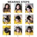 【Shop with Confidence】 Women's wigs Long hair with bangs in the middle Inner buckle shoulder length collarbone hair whole wig.