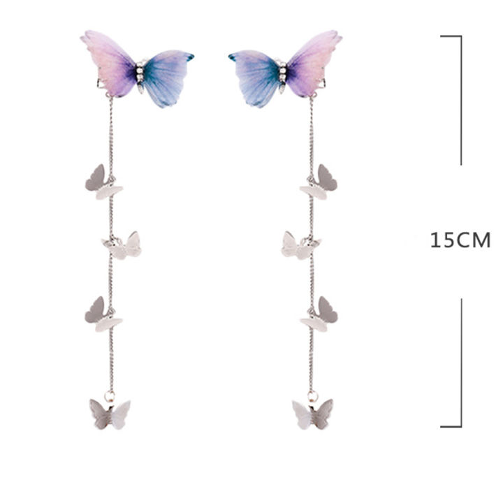 Trendy%201%20Pair%20=%202%20Pcs%20Butterfly%20Hairpin%20New%20Korean%20Elegant%20Metal%20Tassel%20Long%20Hair%20Clips%20for%20Women%20-%20Antique%20Party%20Hair%20Accessories%20-%20Crown%20-%20Image%203