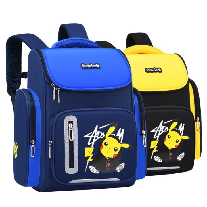 Pokemon Go Primary School Schoolbag Pikachu Boys Cartoon Children Backpack Space Schoolbag Reflective Waterproof Breathable Bag
