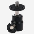 Rotatable Mini Tripod Ball Head 1/4" Screw Rotary Mount Ballhead Stand for Camera Tripod LED Light Flash. 