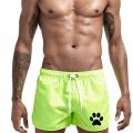 【Straggle Steipos】Summer Men's Swim Sports Swimwear Man Swimsuit Swimming Trunks Beach Shorts Surf Board Dog paw print Clothing Pants. 