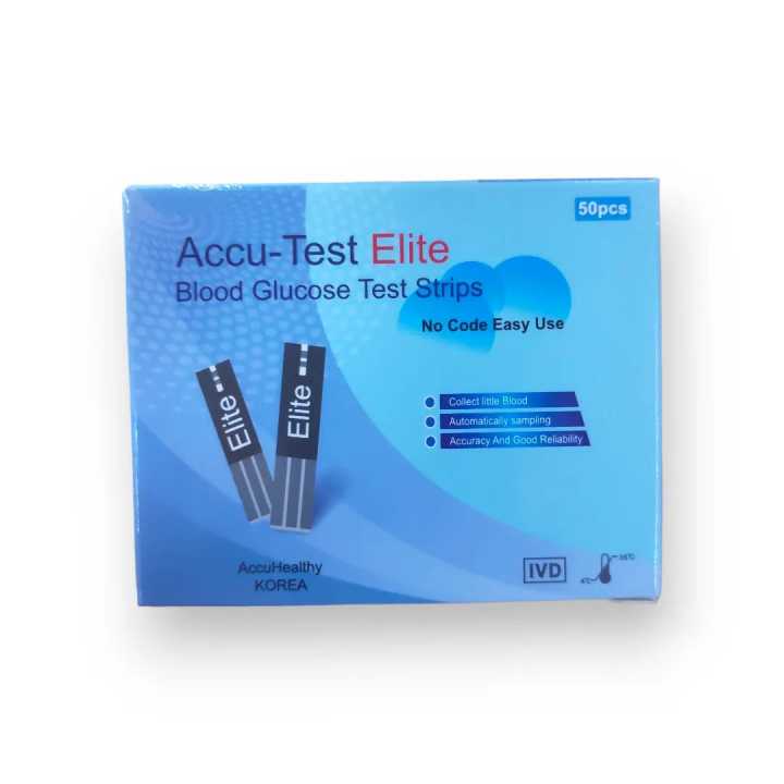 Accu-Test Elite Blood Glucose Test Strips (25 & 50 Count Packs)