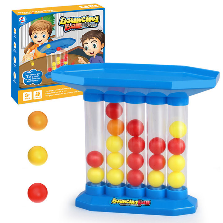 Bouncing Balls Board Game Parent-Child Interactive Throwing Ball Toys Connect Four Ball Game for Adults Kids Party Birthday