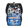 New Football World Cup Peripheral Student Schoolbag, Messi Schoolbag, Large Capacity Polyester Load Reduction Backpack, Computer Bag.