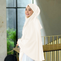 Instant Bergo French Khimar Madinah Jumbo Veil Dubai Cherry Material, Custom Color Available. 