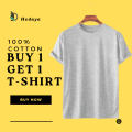 Premium Solid T-Shirt For Men - Grey. 