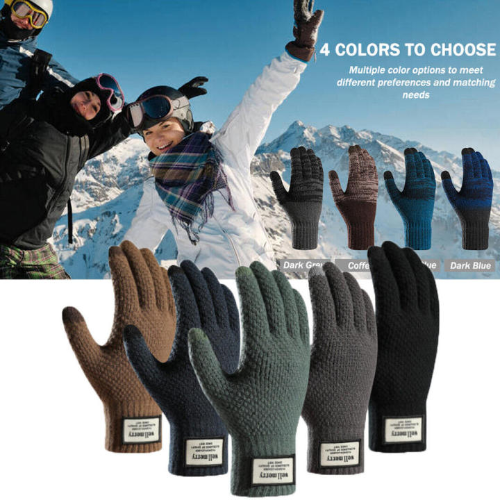 Men's gloves Touch screen gloves for men Stylish gloves Full finger gloves Warm gloves Winter thermal gloves for men Thick