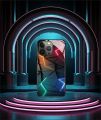 Cyberpunk Style Smart Phone Case Luminous LED Flash For Samsung S23 S22 Ultra S21 Plus S20FE A73 A53 A33 A72 A52 Call Flashing.