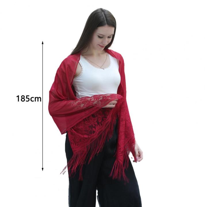 Women%20Lace%20Shawl%20Scarf%20Elegant%20Evening%20Dresses%20Shawls%20Hollow%20Tassel%20Scarves%20Wraps%20Scarf%20Femmal%20Mesh%20Yarn%20Wedding%20Shawl%20-%20Image%206